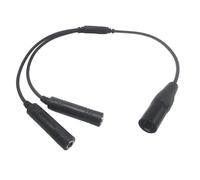 YPBEW Professional Heavy Duty Aviation Headsets Adapter Converter Twin Port to 5 Pin for Connector Ensures Clear Communication General Aviation Helicopter Headsets Converter