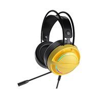 YPBEW PSH-100 Gaming Headset with Microphone RGB Earphones 7.1 Surround Sound Computer Game Headphones for Laptop Headphones for Kids Noise Cancelling with Mic Over the Ear Headset for