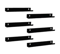 YPBEW Record Holder Stands 6 Pack Acrylic Album Shelves Wall Mount Display for Favorite Records Create Stylish Artistic Spaces Acrylic Record Stand Clear