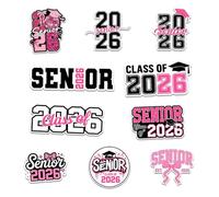 YPBEW Senior Year 2026 Commemorative Stickers 10 Sheets Historic Fashion PVC Decals for School Accessories Reminder Decorations Senior Twenty Twenty Six Transfers