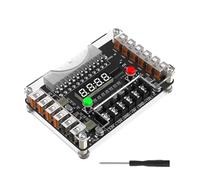 YPBEW Side Insert 24Pin 12Port USB 3A 3.3V 5V 12V 12V Output Voltages Power Break Out Board and Acrylic Case Kits Acrylic Case