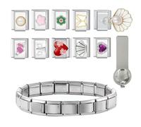 YPBEW Sophisticated Italian Charm Crafting Set Sturdy Stainless Steel Modules Portable for Stylish Accessories Fashionable Charm