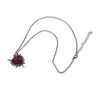 YPBEW Sophisticated Thorn Heart Pendant Necklace Crystal Embellished Choker Stylish Clavicle Chain Accessory for Women Confidence
