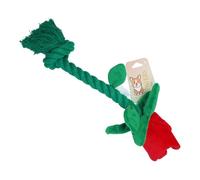 YPBEW Squeaky Dog Toy with Cotton Rope Discourage Destructive Behavior Teeth Care Plush for Aggressive Chewers Indestructible Plush with Sound