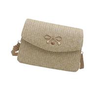 YPBEW Straw Shoulder Bag Practical and Lightweight Crossbody Purse with Adjustable Strap Suitable for Various Occasion Small Square Bag