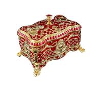 YPBEW Stylish Rose Jewelry Storage Box Alloy Finish Ideal for Long Term Preservation Daily Use Elegant Jewelry Storage Box