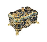 YPBEW Stylish Rose Jewelry Storage Box Alloy Finish Ideal for Long Term Preservation Daily Use Elegant Jewelry Storage Box