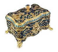 YPBEW Stylish Rose Jewelry Storage Box Alloy Finish Ideal for Long Term Preservation Daily Use Elegant Jewelry Storage Box