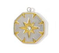 YPBEW Stylish Two Color Heart Shaped Star Butterfly Bees Charm Stainless Steel Pendant Sophisticated 11 Unique Designs for Women Two Tone Heart Star Butterfly Bees Pendant