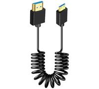 YPBEW Thin Flexible UHD2.1 Version Cord 8K @ 60Hz Spring Coil Design Aluminum Foil Shielding for Laptops and Monitors Conversion Cable