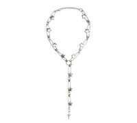 YPBEW Thorn/Star Pendant Clavicle Chain Adjustable Length Neckchain Stainless Steel Women Choker Comfortable Wear Accessory Adjustable Length
