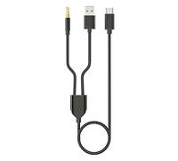 YPBEW Two-in-one Type-C to USB a 3.5mm Car Stereo Headphone Cable 2 in 1 Connection Wire Line for USB C PhonesTablets Charging Cable Line Two-in-one Connection Cord