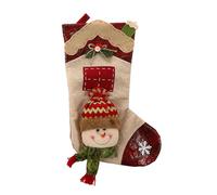 YPBEW User Friendly Festival Sock Feature Large Storage Space and Reinforced Stitching Extra Large Festive Stocking Bag Linen with Holiday Cartoon Print for Wall Decor Storage Christmas