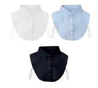 YPBEW Washable Detachable Collar Sturdy Polyester Cotton Blend Resistant to Deformation Simple Storage Solution Fashion Collar
