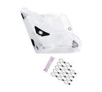YPBEW Weatherproof Clear Poultry Shelter Cover Easy Installation Triangular Grommets for Outdoor Animal Clear Tarp