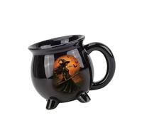 YPBEW Witch-Themed Cauldron Resins Mug Drinkware for Halloween Parties, Coffee & Hot Chocolate Halloween Witch Cauldron Mug Resins Coffee Cup for Hot Drinks