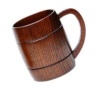 YPBEW Wooden Drinking Mug 270Ml Cup for Cold Hot Beverages Tea and Juices with Smoothly Surfaces and Comfortable Handle Wooden Drinkware