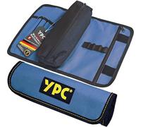 YPC VarioRoll M - 36 x 25 cm, 2 Zip Pockets, 4 Pockets and 4 Loops, Tool Bag Rollable, Knife Bag, Tool Roller, Screwdriver Bag Empty