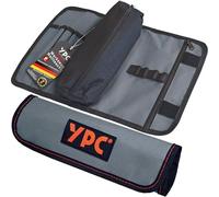 YPC VarioRoll M - 36 x 25 cm, 2 Zip Pockets, 4 Pockets and 4 Loops, Tool Bag Rollable, Knife Bag, Tool Roller, Screwdriver Bag Empty