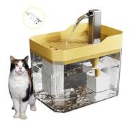 YPDOPORA 1.5L/50Oz Automatic Pet Water Fountain, Cat Water Fountain with USB Anti-Dry Auto Filter Recirculate, Ultra-Quiet Automatic Pet Drinking Dispenser for Cats,Yellow
