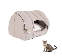 YPDOPORA Cat Bed, Cat Beds for Indoor Cats, 2 in 1 Cat Cave for Kittens And Small Pets, Foldable Cat House Tent with Washable Removable Cushion for Cats Dogs Rabbit Puppy, Kitty,Gray