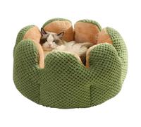 YPDOPORA Cat Bed Cave for Indoor Cats, Cactus Shape Comfy Pet Beds,Self Warming Cat Beds Orthopedic,Cats Cave Washable with Non-Slip Bottom for Puppy and Kitty,Green,S