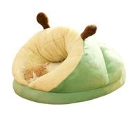 YPDOPORA Cat Bed for Indoor Cats, Winter Soft Plush Sack Self Warming Cave Beds,Cute Slippers Shaped Dog Beds with Non-Slip Bottom for Indoor Puppy and Kitten,Green,L