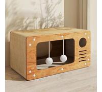 YPDOPORA Cat Scratcher House, Cat Scratcher Board Cat Cave with Hanging Ball Toy,Large Space Cardboard Cat Bed Condo,Suitable for Cats To Rest&Scratching Cat Scratch Pad,D