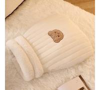 YPDOPORA Cat Sleeping Bag Bed, Winter Soft Plush Sack for Indoor Cats,Warm Pet Beds Cave,Semienclosed Soft Plush Cat Sleep Sacks for Cats and Small Dogs,White,M