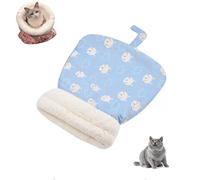 YPDOPORA Cat Winter Sleeping Bag,Winter Cat Sleeping Bag for Indoor Cats,Sleeping Bag for Cats,Pet Sleeping Bag,Cat Bed Cave,Soft Plush Cat Sack Self Warm Cat Bed,Pet Mat for Small Dogs,Blue