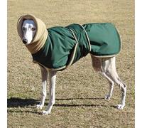 YPDOPORA Cold Weather Pet Warm Coat Large Dog, Waterproof Dog Winter Coat,Dogs Turtleneck Cozy Jacket with Fleece Lining & Leash Hole for Medium And Large Dogs,Green,3XL