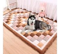 YPDOPORA Cotton Sofa Slipcover, Plush Window Sill Mat, Thickened Bedroom Balcony Tatami Mat, Comfortable And Warm, Machine Washable for Pets, Dogs, Kids,Brown,XL