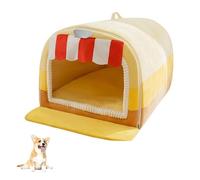 YPDOPORA Cozy Dog House, Cozy Dog House Bed, Dog Bed with Cover Cave, Cozy Dog House Deep Sleep, inside Dog House with Removable Cushion for Small Medium Dogs Cats,Yellow,M