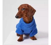 YPDOPORA Dachshund Cold Weather Pet Warm Coat, Winter Fleece-Lined Base Layer,Soft Warm Turtleneck Dog Sweatshirt,Dog Winter Coat with D Ring for Small Medium Dogs,Blue,5XL