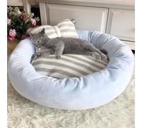 YPDOPORA Dog Bed Super Cozy Soft Pet House Warm Comfortable Cat Bed Fashion Pet Cushion Bed Winter Plush Nest Kennel Lovely Tart Dog Mat Indoor,Blue,M