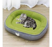 YPDOPORA Dog Beds Medium And Small Sized Dog, Dog Crate Pad, Dog Bed Soft Memory Foam Pet Sleeping Mat for Dogs Cats Warm Dog Kennel Removable Non-Slip Cat Nest,Green,M