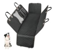 YPDOPORA Dog Car Seat Cover for Back Seat, Pet Travel Hammock for Universal Size Fits for Car/Truck/Pick UP/SUV,Waterproof Backseat Protection for Dog/Cat Travel, Durable with Mesh Window,Black