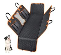 YPDOPORA Dog Car Seat Cover for Back Seat, Pet Travel Hammock for Universal Size Fits for Car/Truck/Pick UP/SUV,Waterproof Backseat Protection for Dog/Cat Travel, Durable with Mesh Window,Orange