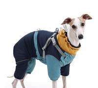 YPDOPORA Dog Shark Fin Winter Jacket, Thick Warm Reflective Dog Coats Shark,Winter Fleece Dogs Coat with Harness Clip,Zipper for Small Medium Large Dogs,Blue,L