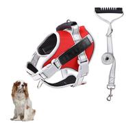 YPDOPORA Dog Vest Harness, No Pull in Trainning Dog Harnesses with Handle & 5Ft Dog Leash, Adjustable and Reflective Dog Vest for Small Medum Large Pets Walking and Running,J,L