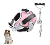 YPDOPORA Dog Vest Harness, No Pull in Trainning Dog Harnesses with Handle & 5Ft Dog Leash, Adjustable and Reflective Dog Vest for Small Medum Large Pets Walking and Running,E,S