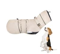 YPDOPORA Dog Winter Warm Coat, Small Dog Turtleneck Cozy Jacket,Turtleneck Windproof Waterproof Puppy Jacket,Dogs Winter Coat with Harness Hole & D Ring for Dogs,White,M