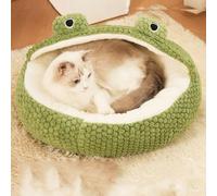 YPDOPORA Enclosed Cat Beds for Indoor Cats, Self Warming Cat Bed Orthopedic,Fluffy Anti Anxiety Dog Bed with Removable Washable Cover & Non-Slip Bottom for Cats,M