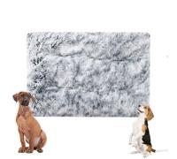 YPDOPORA Large Dog Bed Washable Faux Fur Pet Bed, Anti Anxiety Warm Dog Cushion Sleeping Mat,Soft Plush Pet Crate Beds with Removable Washable Cover and Non-Slip Bottom,Gray,XL