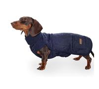 YPDOPORA Long Body Dachshund Winter Dog Coat, Waterproof Sausage Dog Jacket,Waterproof Sausage Pet Coat,Pet Jacket Winter with Leash Hole & Pocket for Outdoor,Blue,S