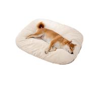 YPDOPORA Oval Dog Bed Memory Foam, Orthopedic Foam Dog Bed for Crate,Large Dogs Beds with Washable Covers,Pet Crate Pad Zipper Cover for Small Medium Large Dogs,Beige,M