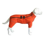 YPDOPORA Small Dog Warm Winter Coat, Dog Turtleneck Cozy Jacket Medium,Windproof Waterproof Reflective Dogs Coat,Pet Puffer Jacket with Legs for Small Medium Large Dogs,Orange,S