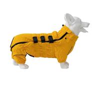 YPDOPORA Small Dog Warm Winter Coat, Dog Turtleneck Cozy Jacket Medium,Windproof Waterproof Reflective Dogs Coat,Pet Puffer Jacket with Legs for Small Medium Large Dogs,Yellow,L