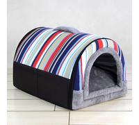 YPDOPORA Small Pet Dog House, 2 in 1 Puppy House for Cat And Puppy, Warm Cave Sleeping Nest for Cats And Dogs Waterproof, Detachable And Washable,Gray,XL