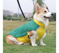 YPDOPORA Soft Dog Jacket Vest for Winter, Thick Warm Reflective Dog Jacket,Dogs Winter Coat with Built in Harness and Elastic Waist Design for Small Medium Large Dogs,Green,3XL